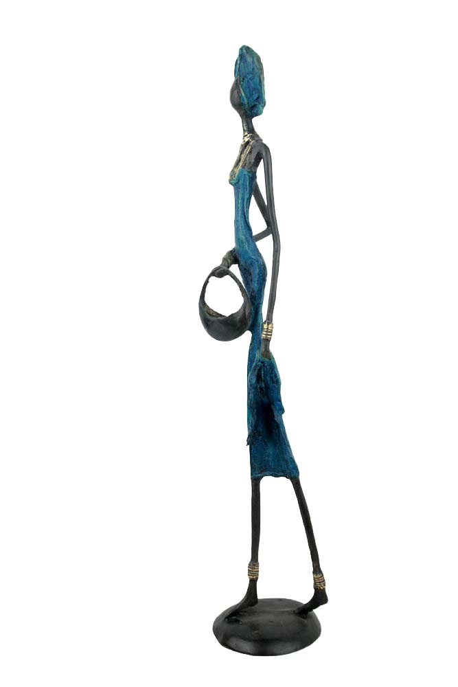 Bronze 55 cm bleu n°4 Bronzes d'Afrique