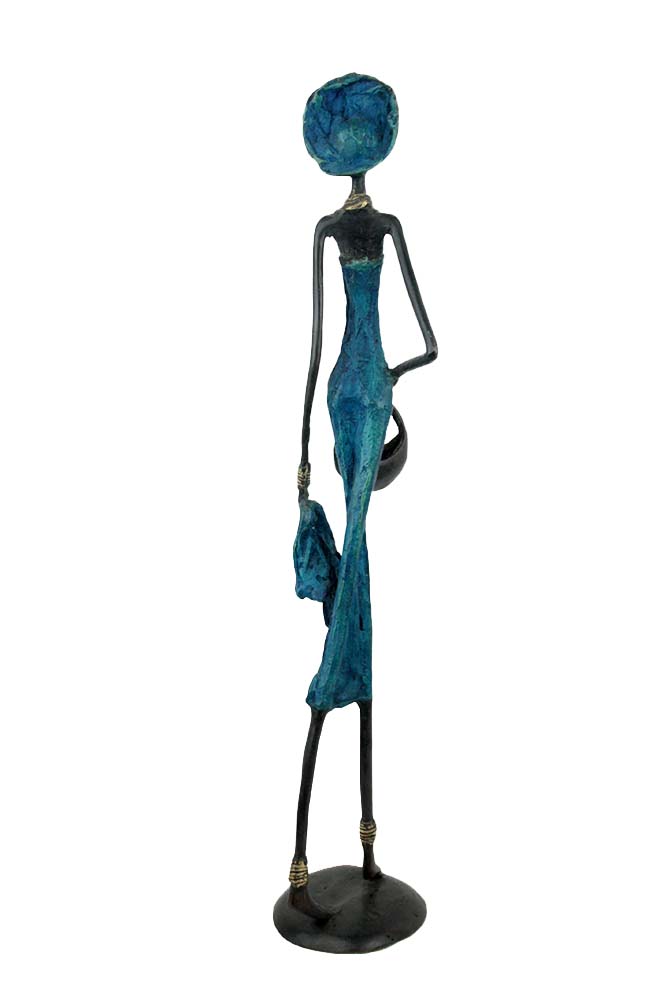 Bronze 55 cm bleu n°4 Bronzes d'Afrique