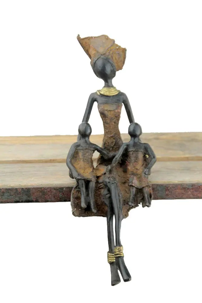 Bronze assis 25 cm marron n°3 Bronzes d'Afrique