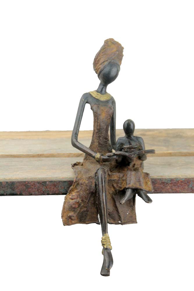 Bronze assis 25 cm marron n°20 Bronzes d'Afrique