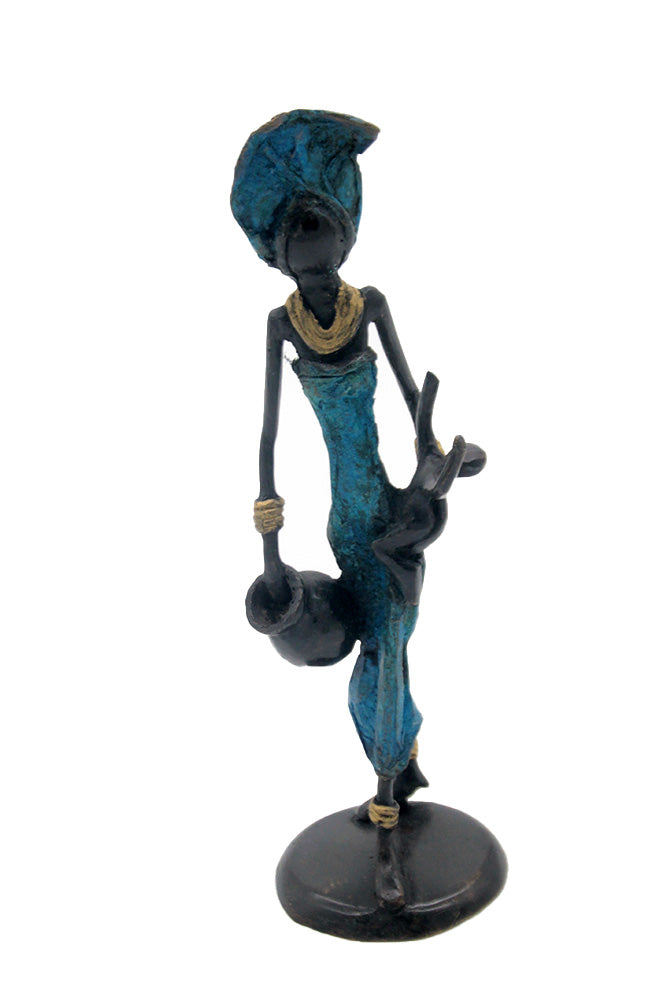 Bronze 25 cm bleu n°34 Bronzes d'Afrique