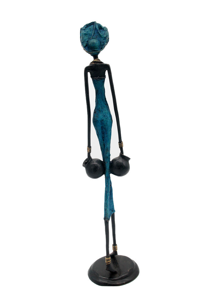Bronze 55 cm bleu n°10 Bronzes d'Afrique