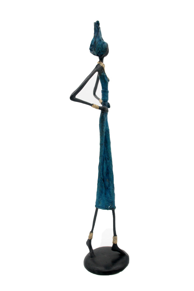 Bronze 55 cm bleu n°12 Bronzes d'Afrique