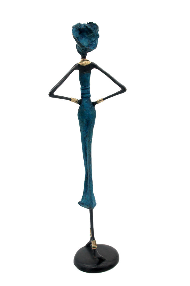 Bronze 55 cm bleu n°12 Bronzes d'Afrique