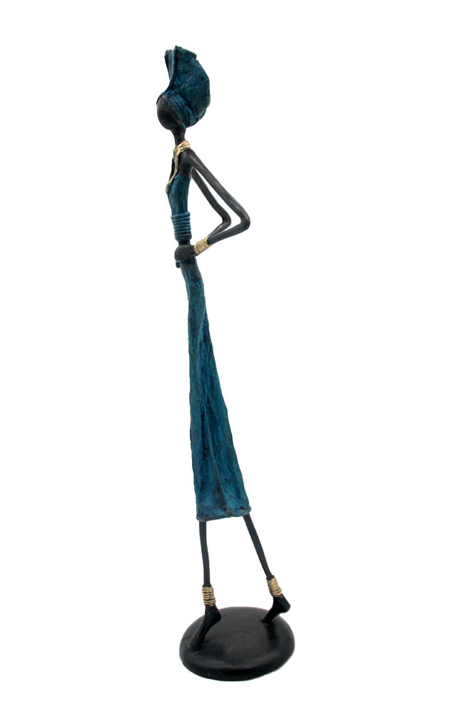 Bronze 55 cm bleu n°12 Bronzes d'Afrique