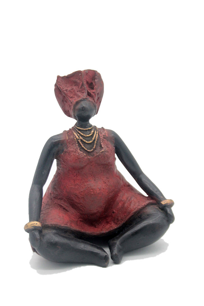 Bronze Big Mama 20 cm rouge n°1 Bronzes d'Afrique