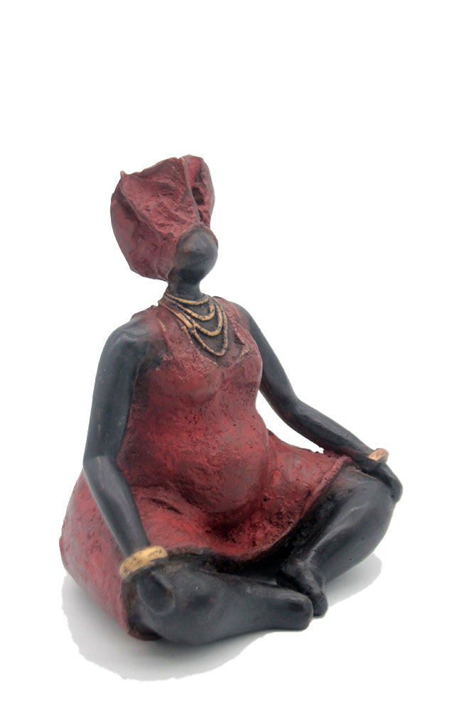 Bronze Big Mama 20 cm rouge n°1 Bronzes d'Afrique