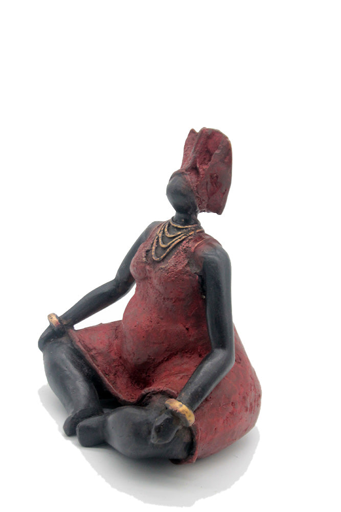 Bronze Big Mama 20 cm rouge n°1 Bronzes d'Afrique