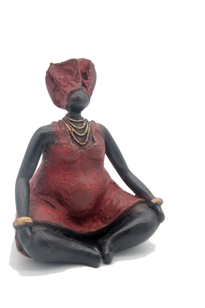 Bronze Big Mama 20 cm rouge n°1 Bronzes d'Afrique