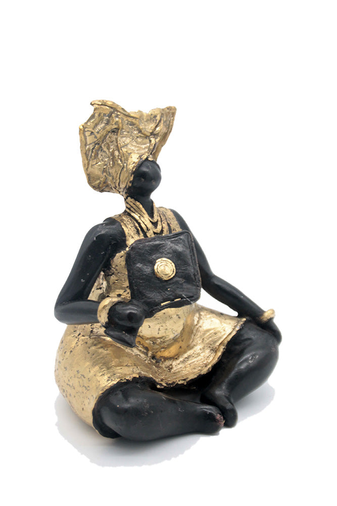 Bronze Big Mama 20 cm doré n°1 Bronzes d'Afrique