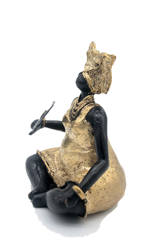 Bronze Big Mama 20 cm doré n°1 Bronzes d'Afrique