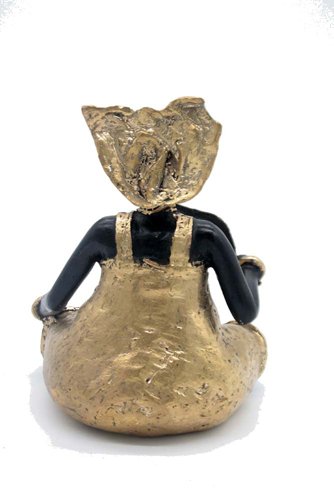 Bronze Big Mama 20 cm doré n°1 Bronzes d'Afrique