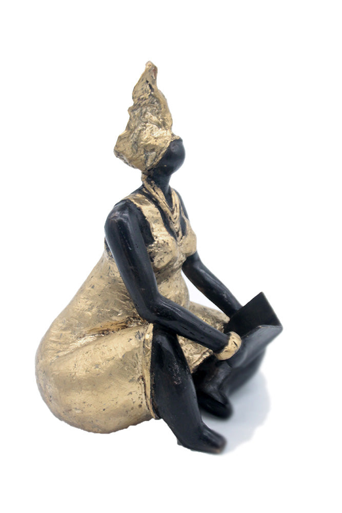 Bronze Big Mama 25 cm doré n°3 Bronzes d'Afrique