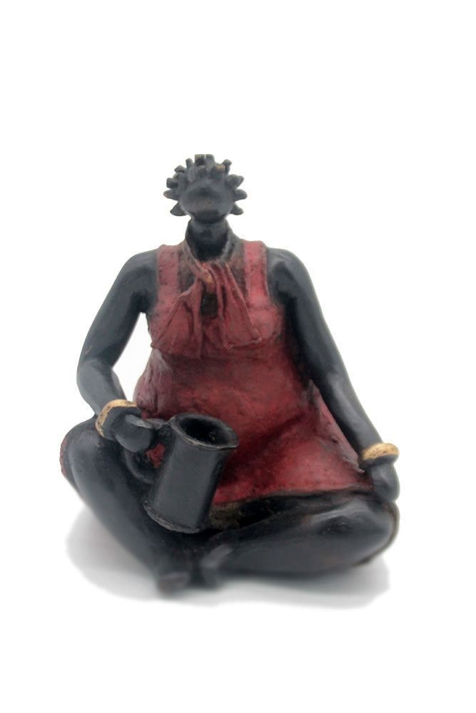 Bronze Big Mama 25 cm rouge n°2 Bronzes d'Afrique