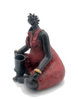 Bronze Big Mama 25 cm rouge n°2 Bronzes d'Afrique
