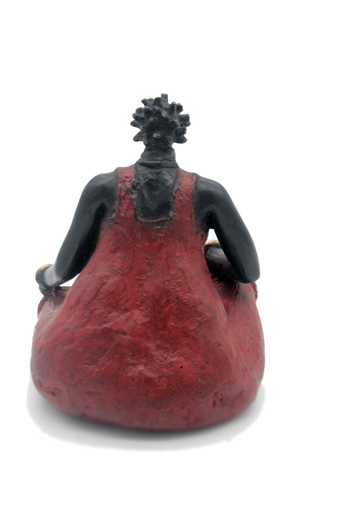 Bronze Big Mama 25 cm rouge n°2 Bronzes d'Afrique