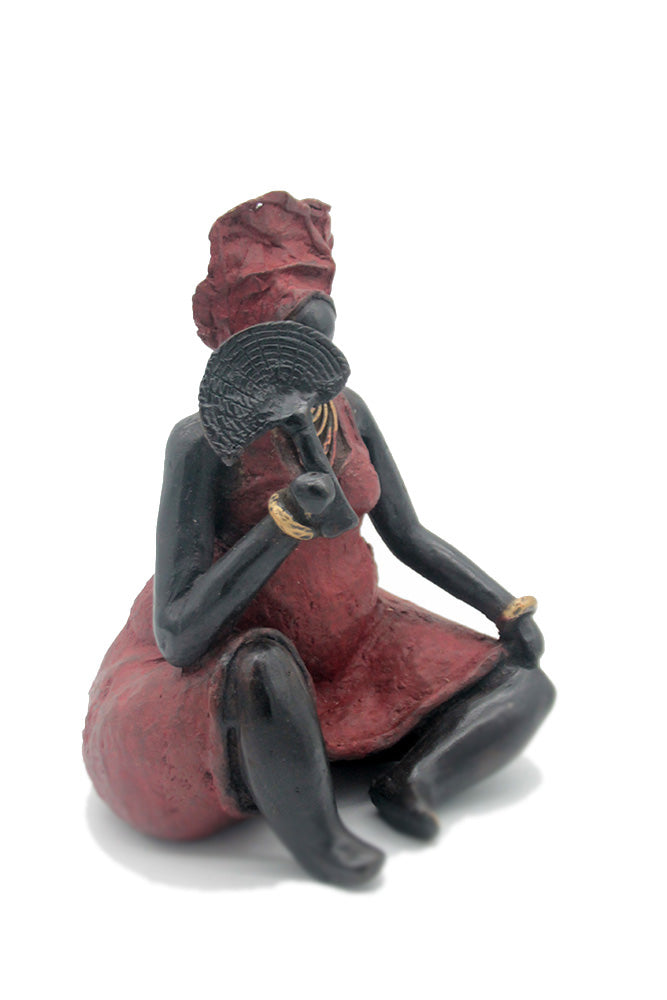 Bronze Big Mama 25 cm rouge n°4 Bronzes d'Afrique