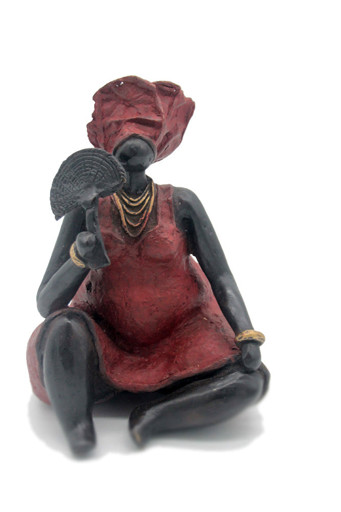 Bronze Big Mama 25 cm rouge n°4 Bronzes d'Afrique