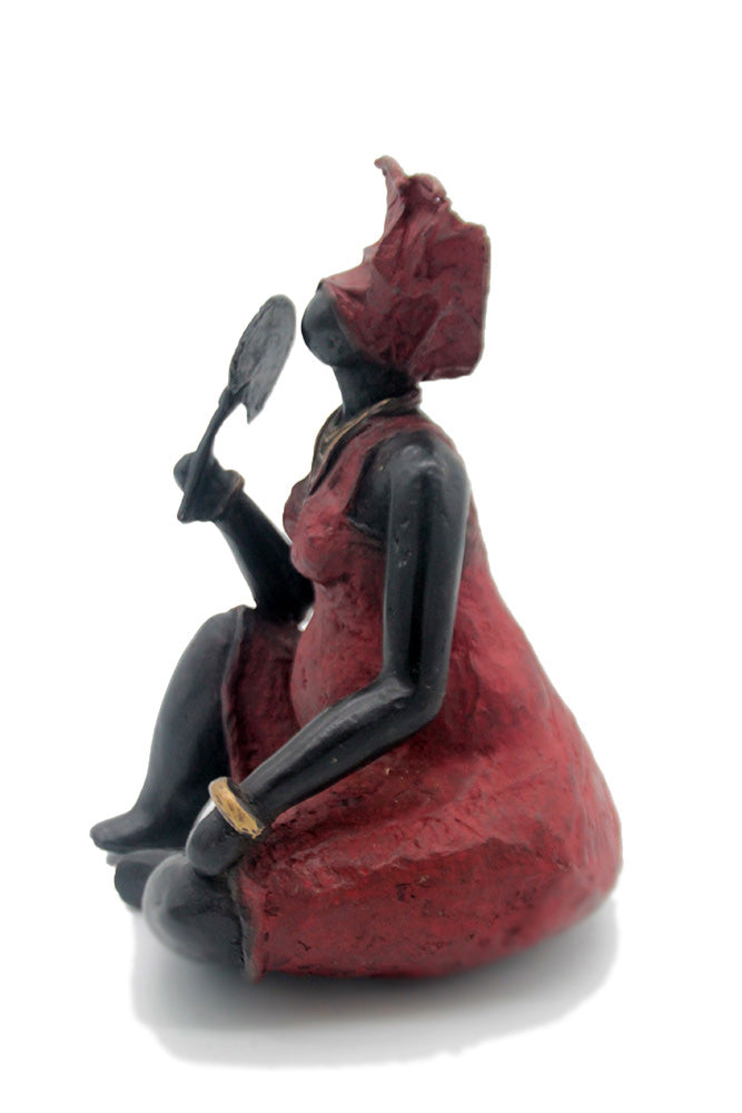 Bronze Big Mama 25 cm rouge n°4 Bronzes d'Afrique