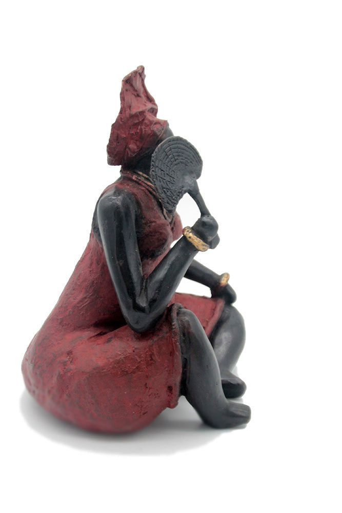 Bronze Big Mama 25 cm rouge n°4 Bronzes d'Afrique