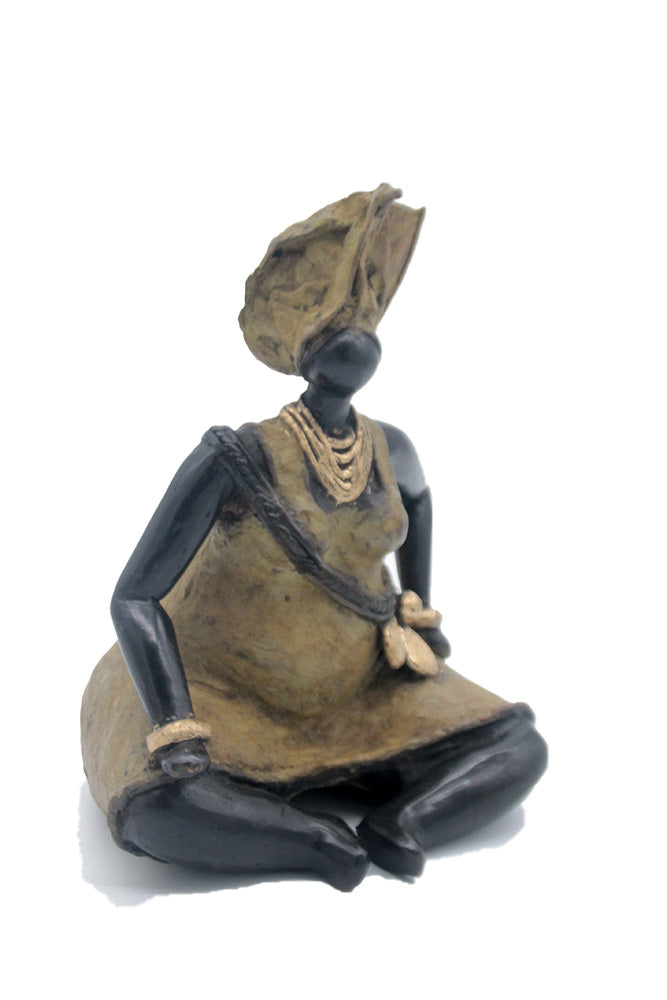 Bronze Big Mama 25 cm vert n°1 Bronzes d'Afrique