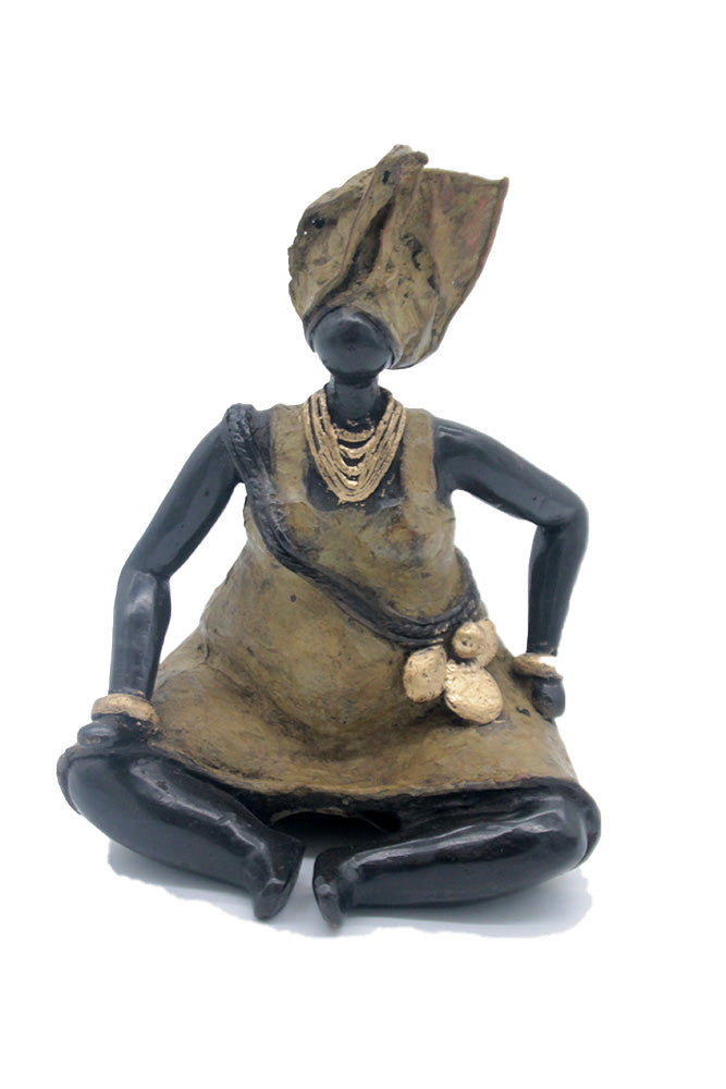 Bronze Big Mama 25 cm vert n°1 Bronzes d'Afrique