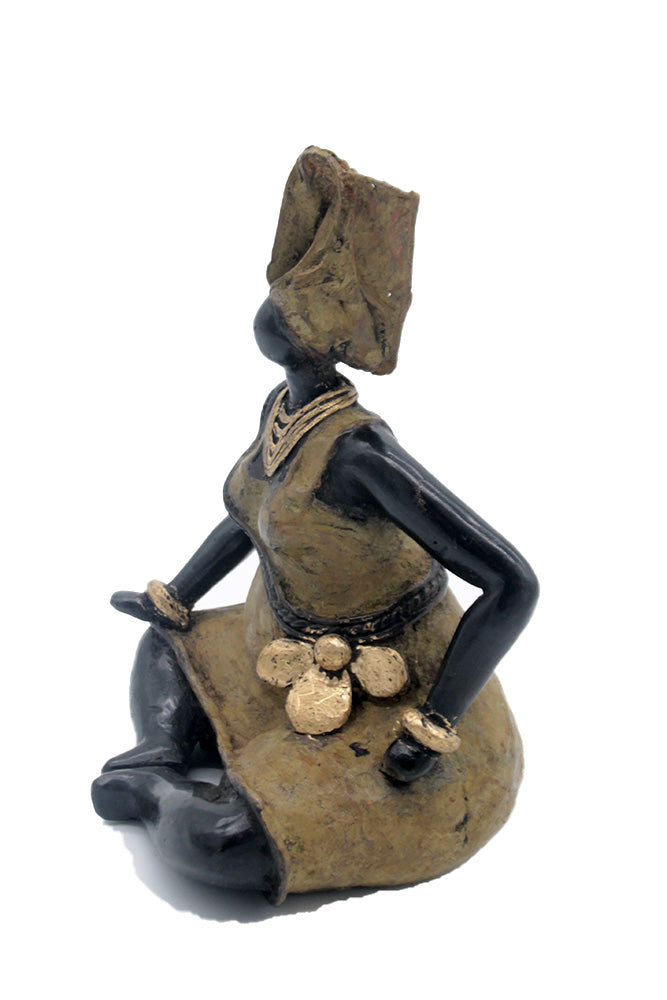 Bronze Big Mama 25 cm vert n°1 Bronzes d'Afrique