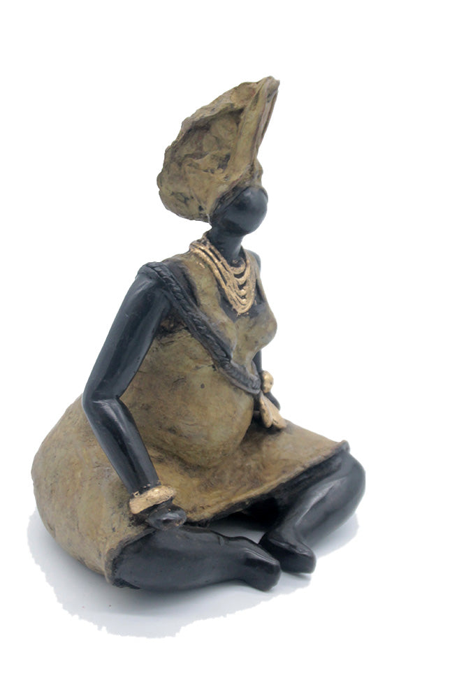 Bronze Big Mama 25 cm vert n°1 Bronzes d'Afrique