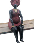 Bronze Big Mama 25 cm rouge n°3 Bronzes d'Afrique