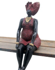 Bronze Big Mama 25 cm rouge n°3 Bronzes d'Afrique