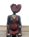 Bronze Big Mama 25 cm rouge n°3 Bronzes d'Afrique