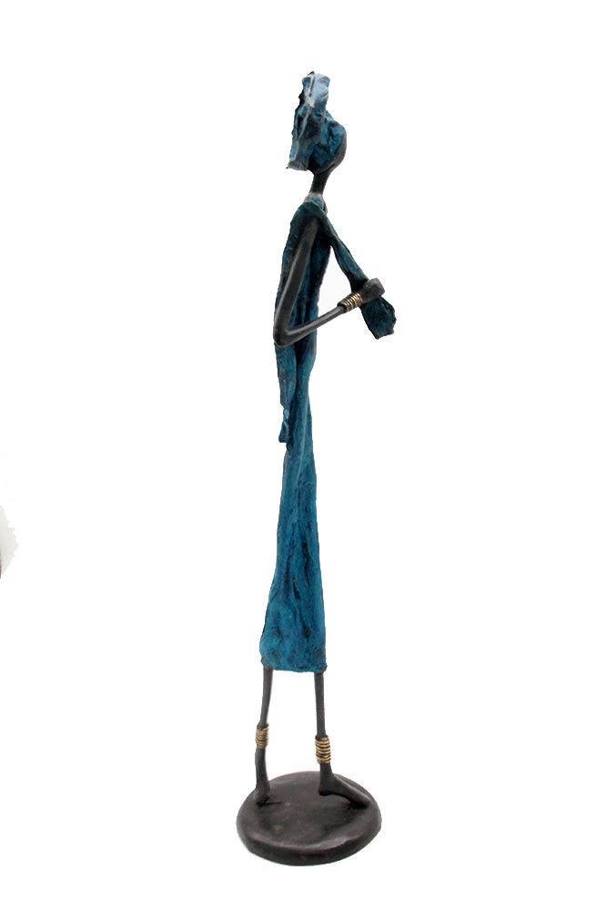 Bronze 55 cm bleu n°5 Bronzes d'Afrique