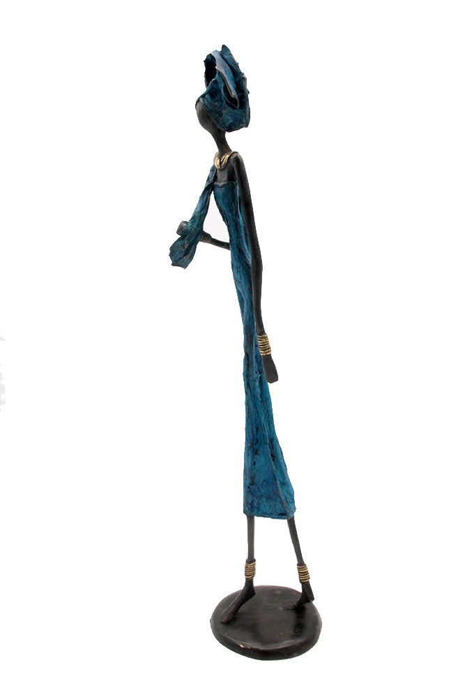 Bronze 55 cm bleu n°5 Bronzes d'Afrique