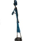 Bronze 55 cm bleu n°5 Bronzes d'Afrique