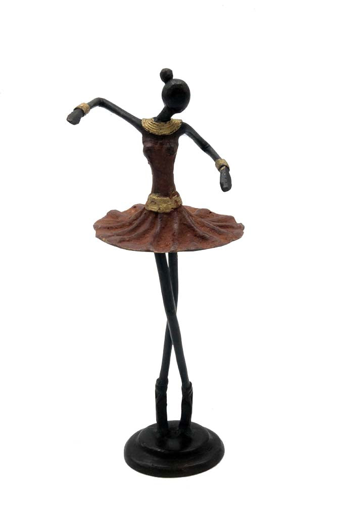 Ballerine 25 cm marron n°2 Bronzes d'Afrique