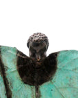 Bronze Feuille simple 45 cm vert n°2 Bronzes d'Afrique