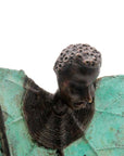 Bronze Feuille simple 45 cm vert n°2 Bronzes d'Afrique