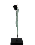 Bronze Feuille simple 45 cm vert n°2 Bronzes d'Afrique