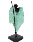 Bronze Feuille simple 45 cm vert n°2 Bronzes d'Afrique