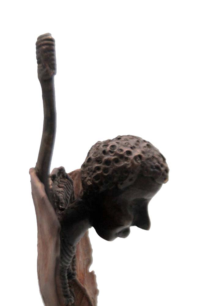 Bronze Feuille simple 45 cm marron n°2 Bronzes d'Afrique