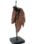 Bronze Feuille simple 45 cm marron n°2 Bronzes d'Afrique