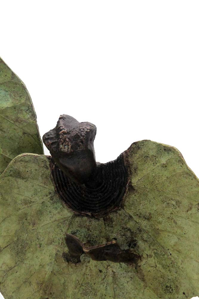 Bronze Feuille triple 45 cm vert n°1 Bronzes d'Afrique