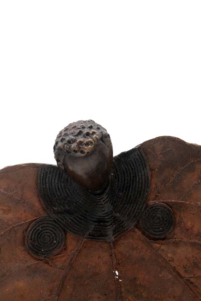 Bronze Feuille triple 45 cm marron n°1 Bronzes d'Afrique