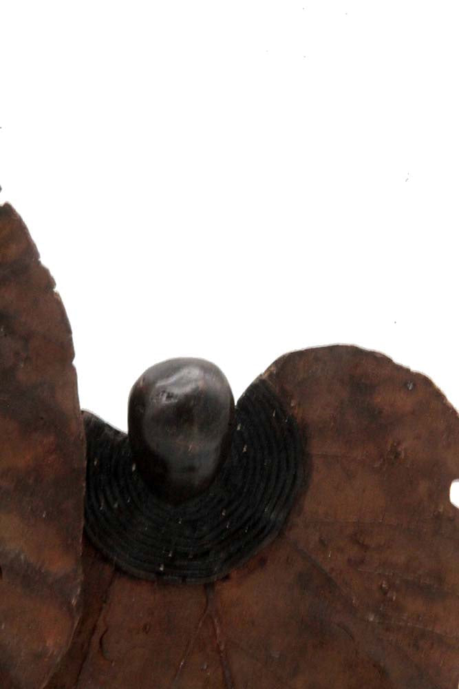 Bronze Feuille triple 45 cm marron n°1 Bronzes d'Afrique