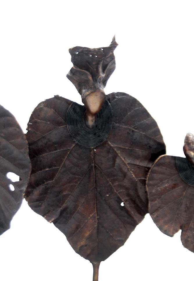 Bronze Feuille triple 45 cm marron n°3 Bronzes d'Afrique