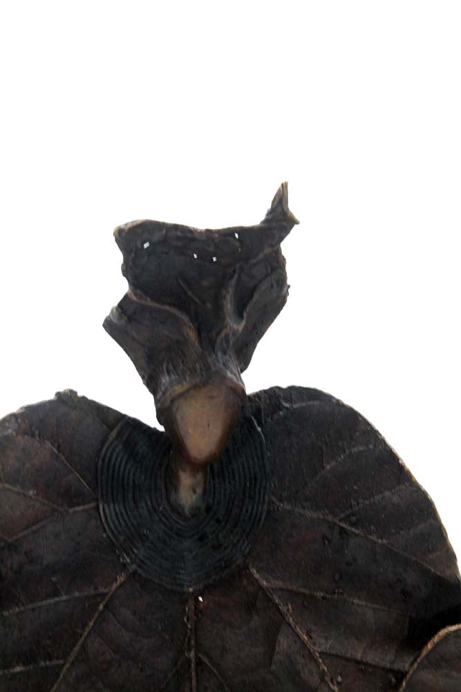 Bronze Feuille triple 45 cm marron n°3 Bronzes d'Afrique