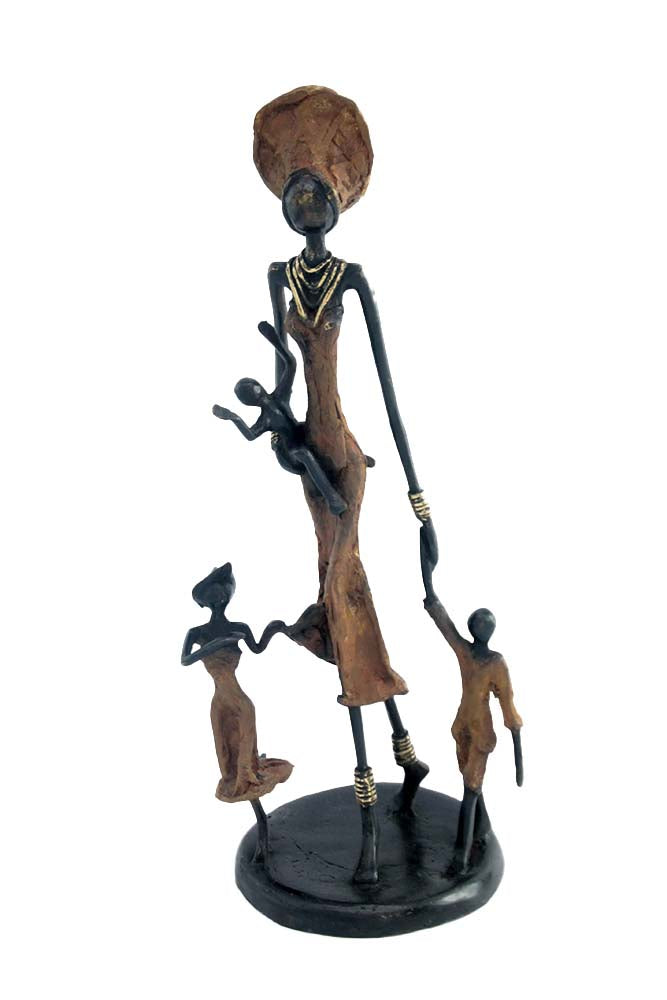 Bronze 3 enfants 35 cm marron Bronzes d'Afrique