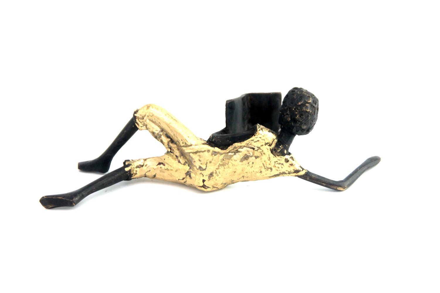 Bronze allongé 20 cm doré n°4 Bronzes d'Afrique