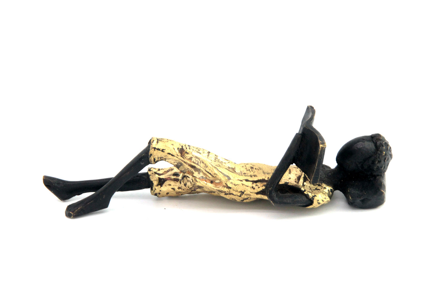 Bronze allongé 20 cm doré n°6 Bronzes d'Afrique