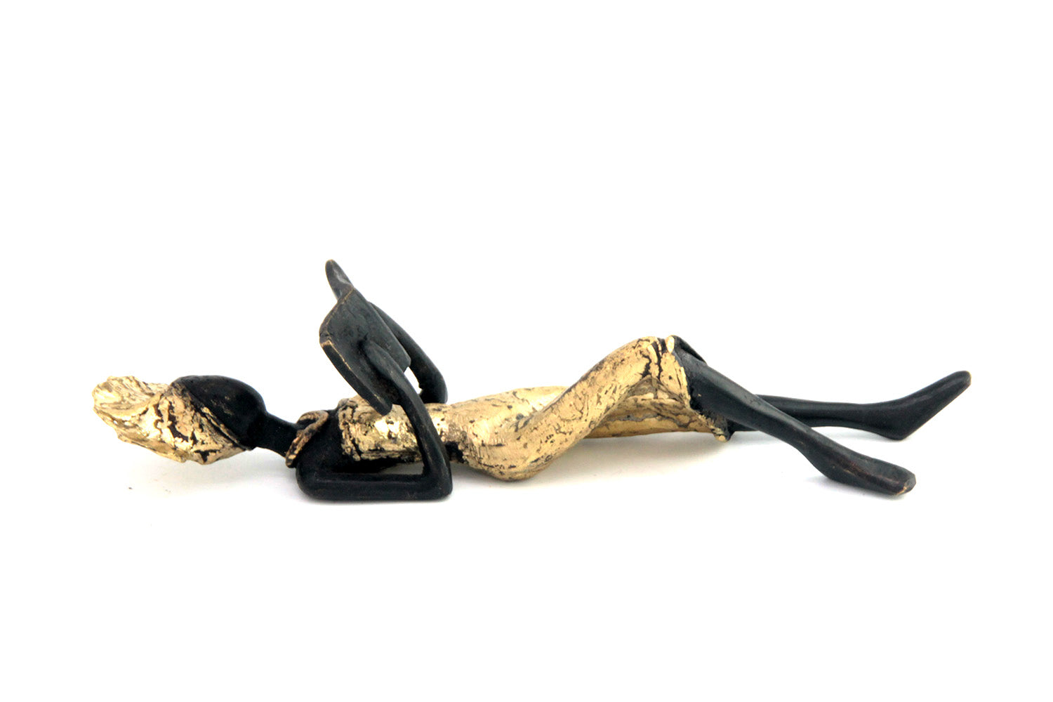 Bronze allongé 20 cm doré n°7 Bronzes d'Afrique